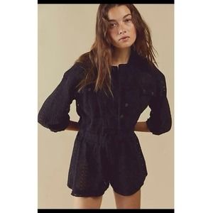 FP Beach Ryan Crochet Romper XS